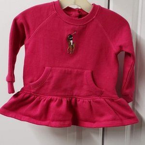 Ralph Lauren Girls Blouse  Size: 12 Months  Long Sleeve  Pink